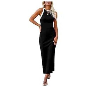 Vintage Nine West 90s High Neck Satin Midi Bodycon Dress